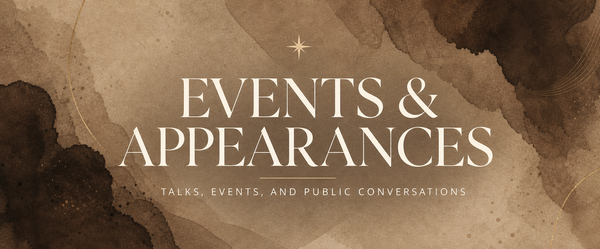 Events and appearances editorial banner