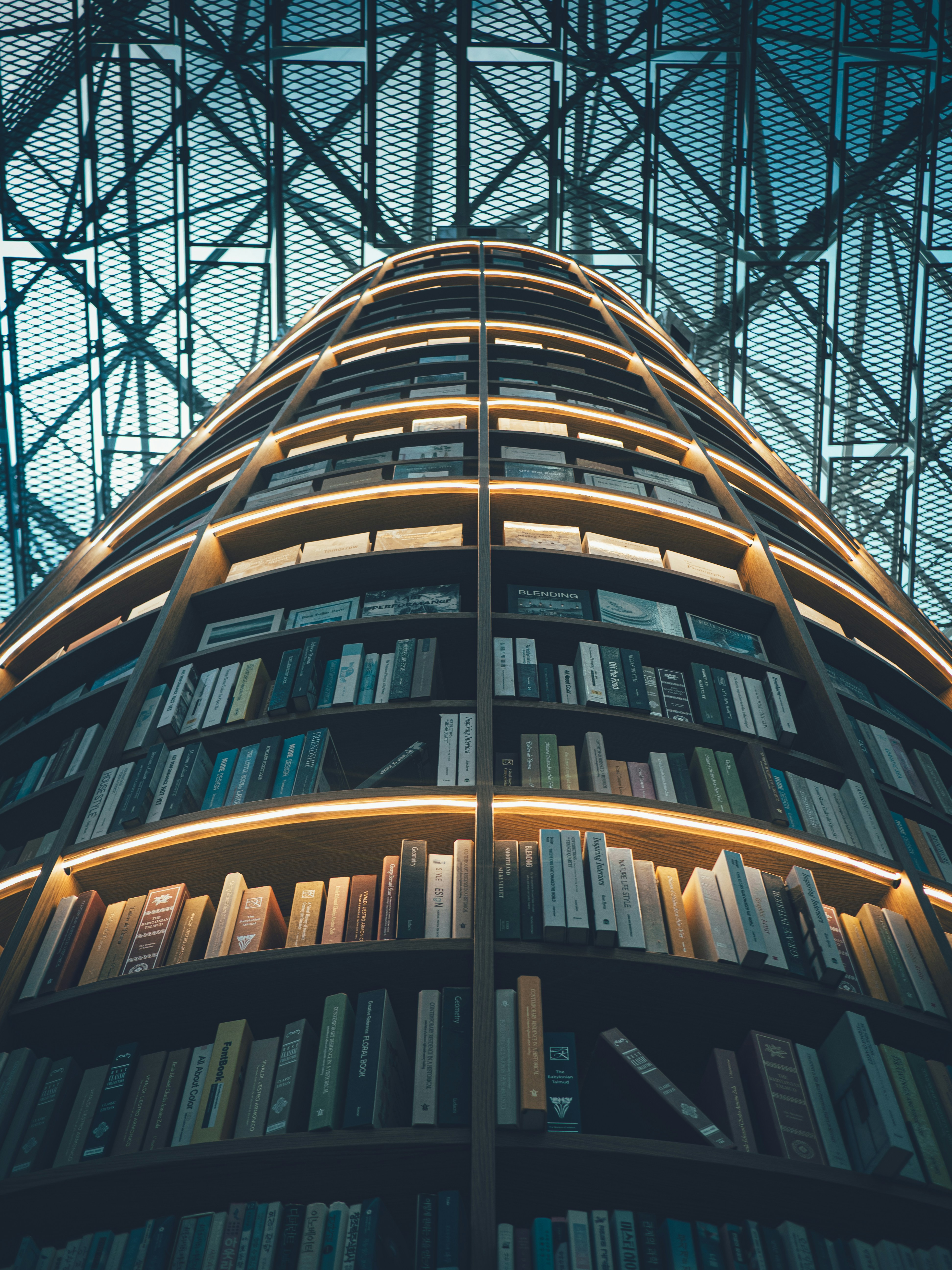 Books arranged on a shelf